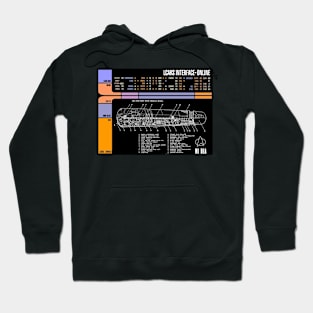 Library Computer Readout Showing Star Ship Engine Detail Hoodie